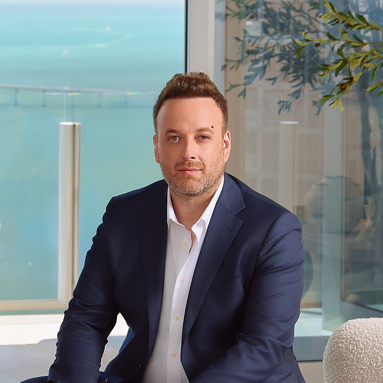 Miami Realtor Leon Damjanovic at Compass office, Biscayne Blvd