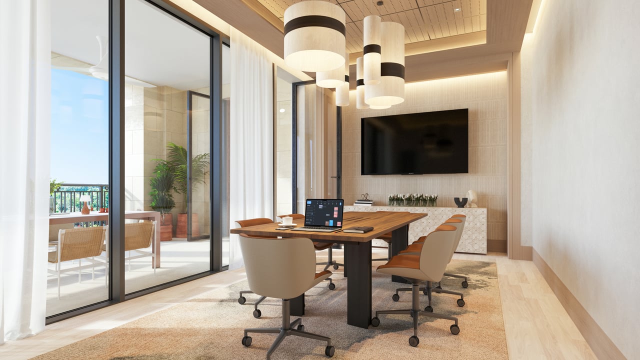 South Flagler House conference room rendering in West Palm Beach.