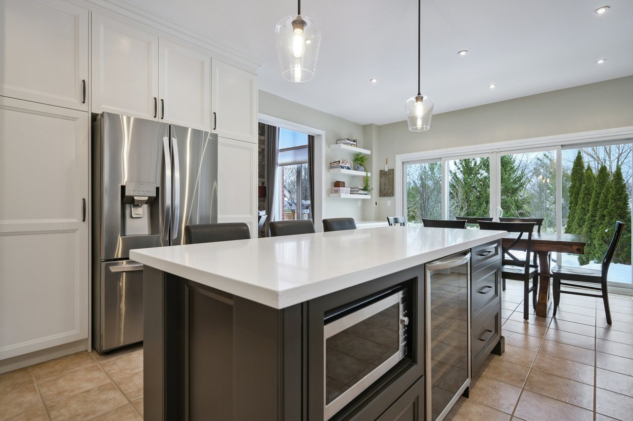 Resort-style yard backing onto lush ravine