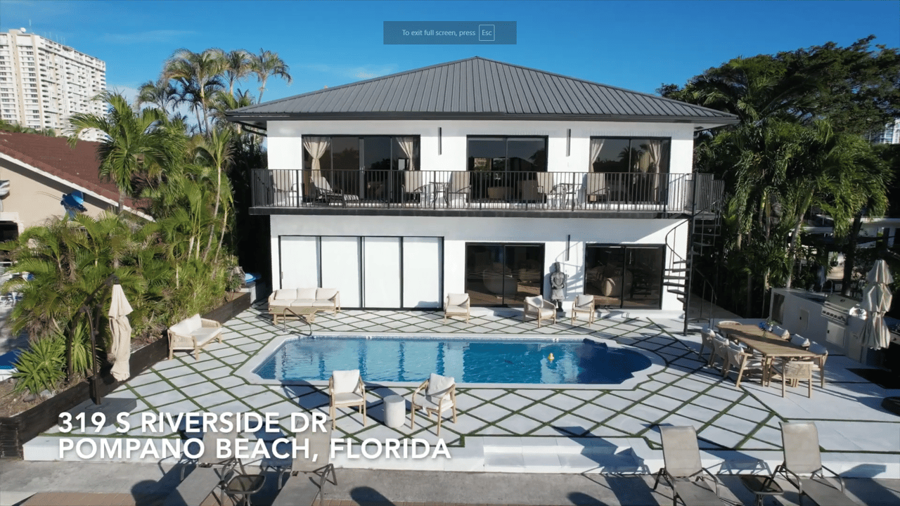 INTRACOASTAL FRONT 6 bedroom, 6 bathroom home in Pompano Beach!