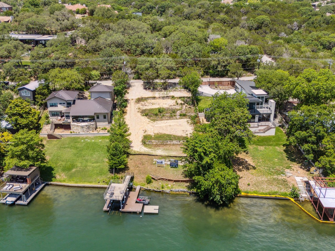 Shovel-Ready Lake Austin Lot with Permitted Plans + Double-Slip Dock