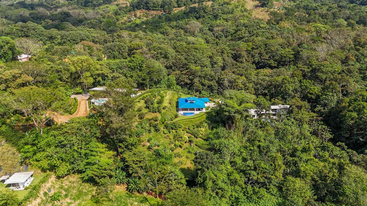 Private 2-Bed Hacienda with Ocean & Mountain Views, Pool & Development Potential in Ojochal