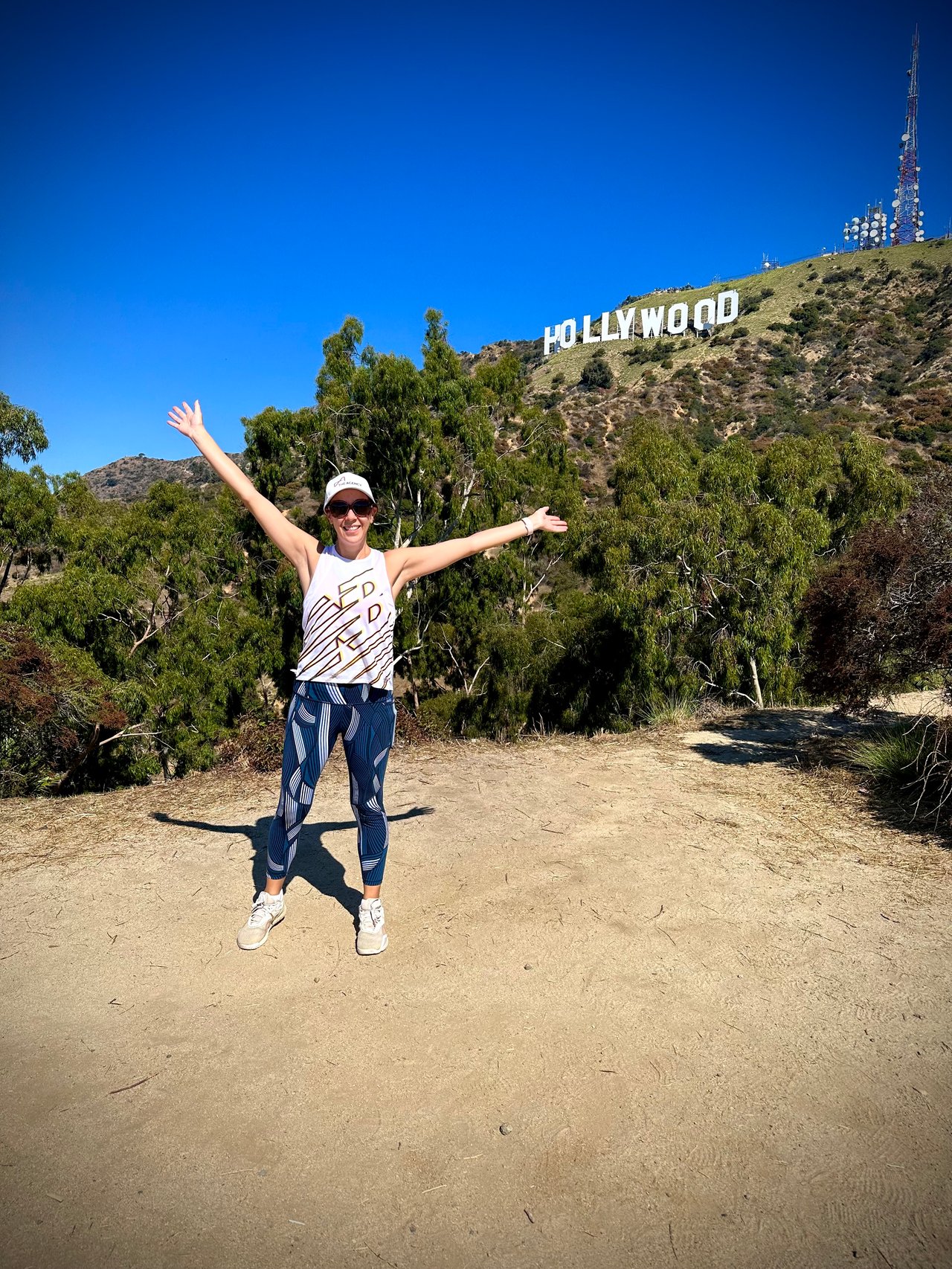 Bianca Boey hiking near the Hollywood Sign, Los Angeles