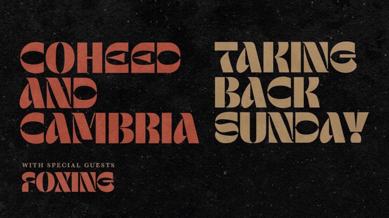 Coheed and Cambria performing on stage with Taking Back Sunday at MIDFLORIDA Amphitheatre, Tampa, Florida, September 2025.