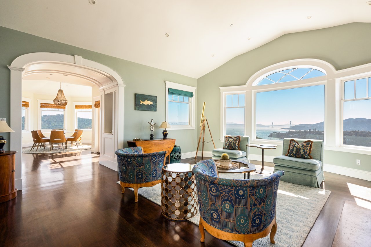 Exceptional East Coast-Inspired Estate with Sweeping Views of San Francisco and the Golden Gate Bridge