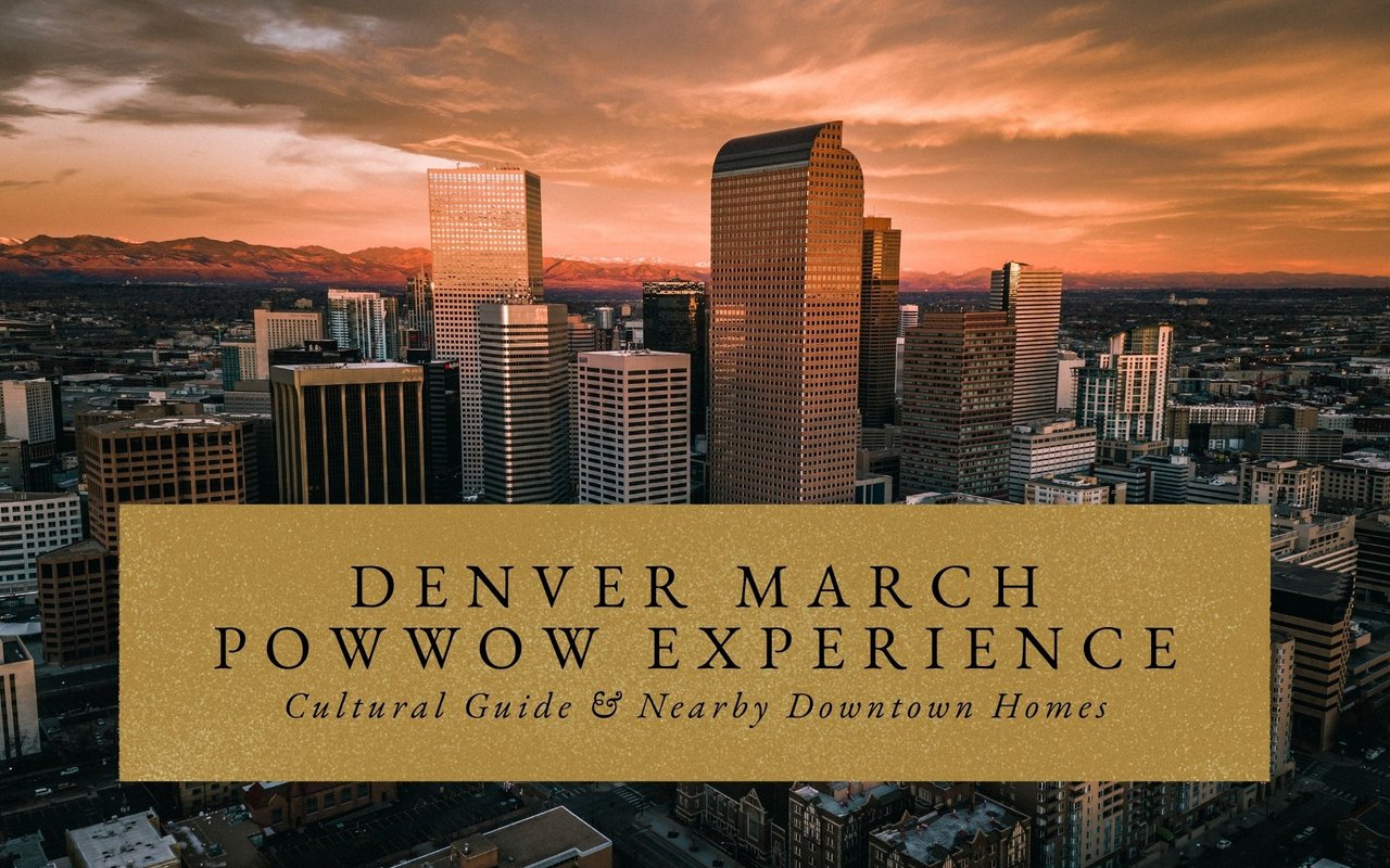 Family sitting in the stands at the Denver Coliseum watching dancers at the Denver March Powwow, children leaning on the railing