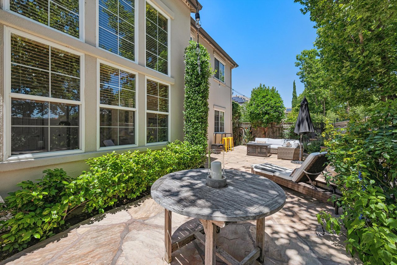 Elegant backyard extending the home's living space with room for entertaining and everyday enjoyment.