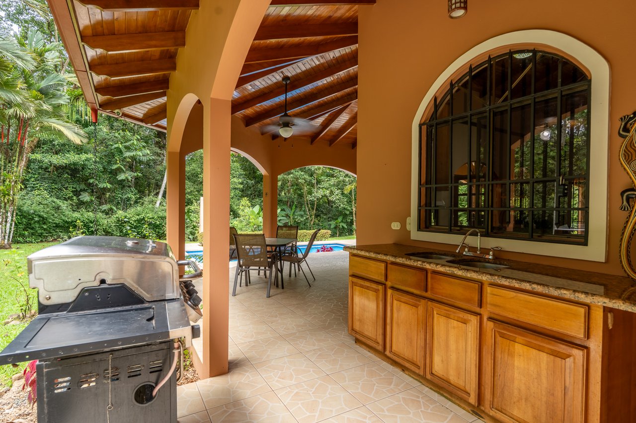 Ojochal Home for Sale with Pool, Creek & 1.6 Acres