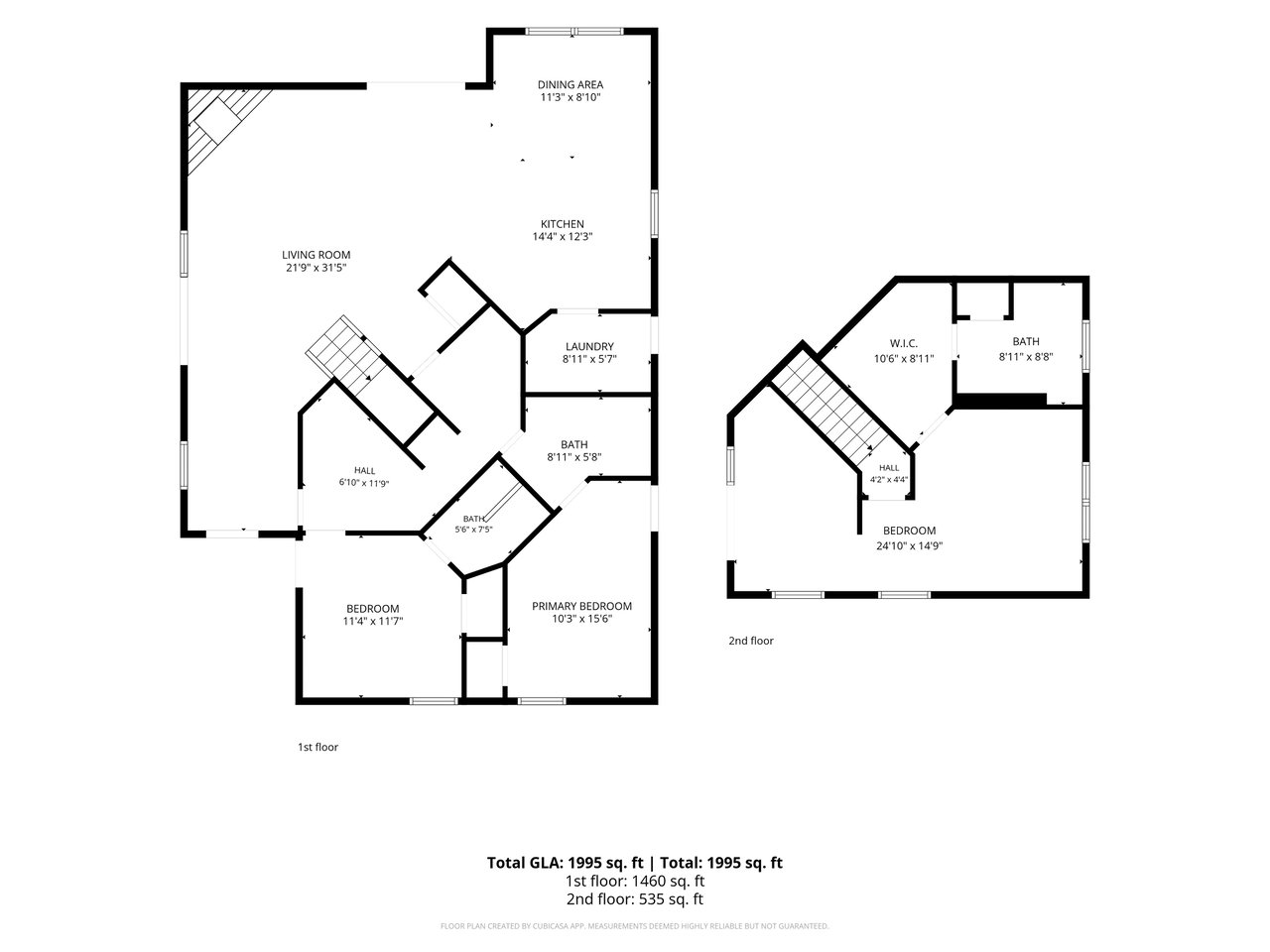 Two-floor plan for 510 River Rapids, with labeled rooms, dimensions, and total square footage.