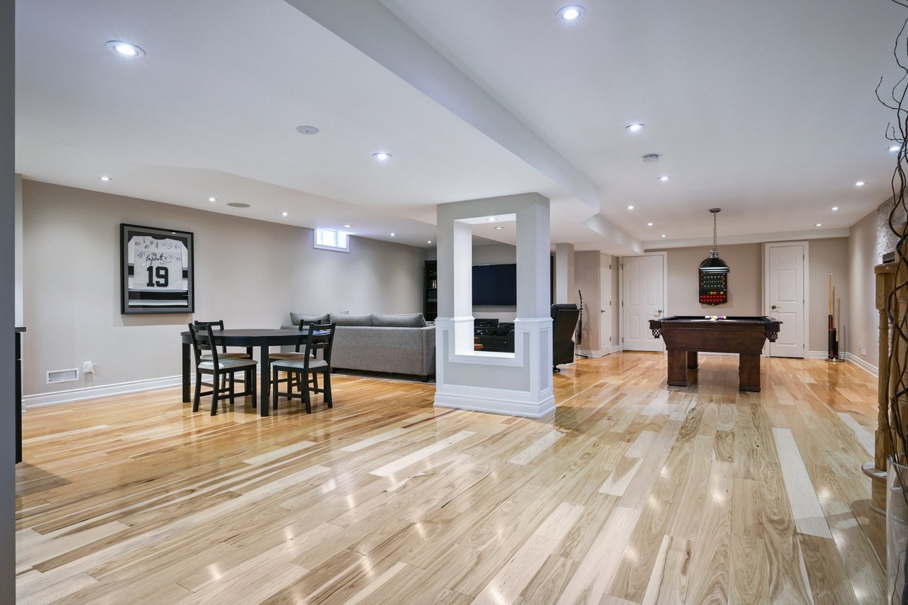 Resort-style yard backing onto lush ravine