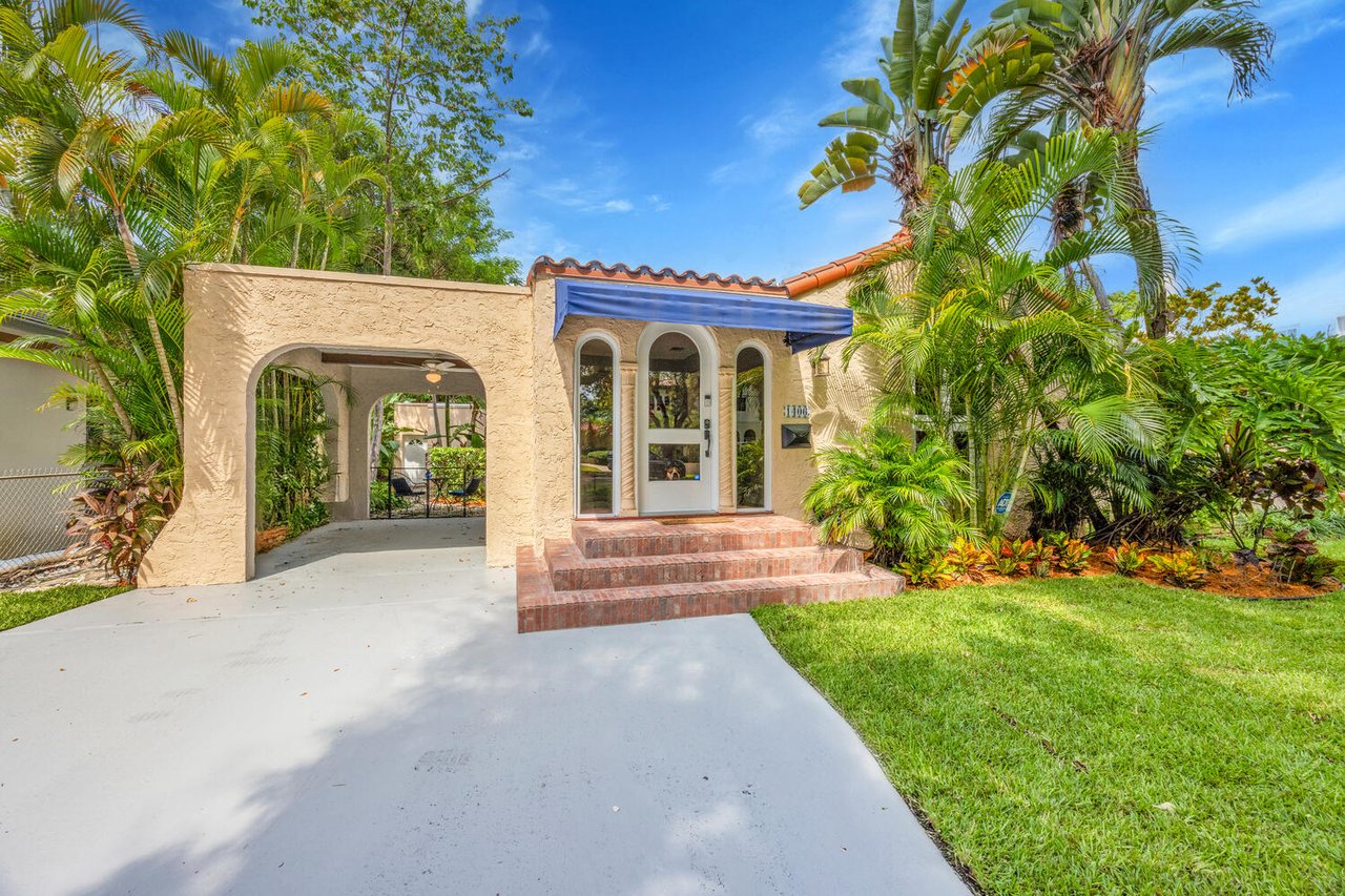 Old Spanish Coral Gables Home with Charming Accents