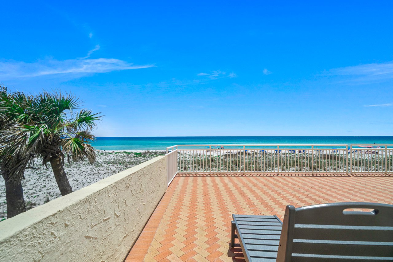 GULF FRONT Sans Souci TERRACE Condo 102 