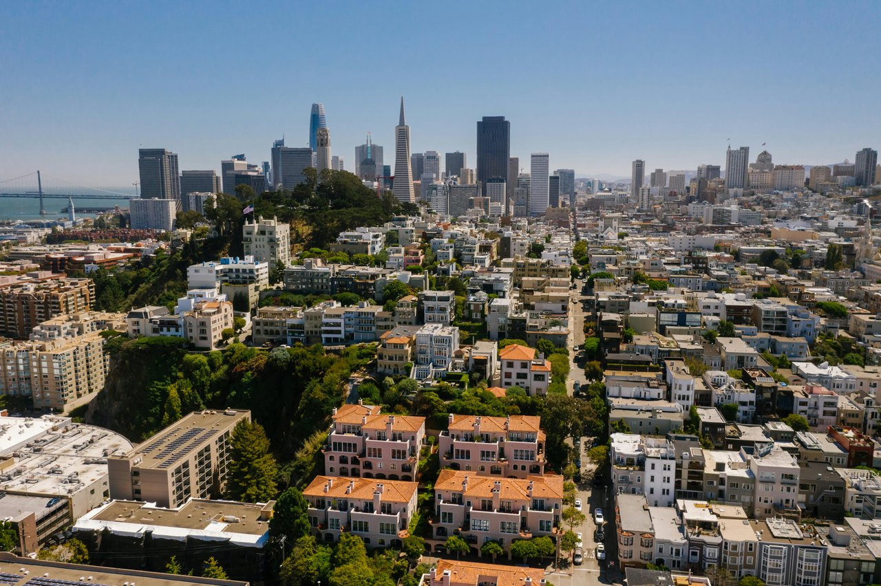 Aerial view of Pacific Heights and San Francisco skyline — luxury real estate market 2026