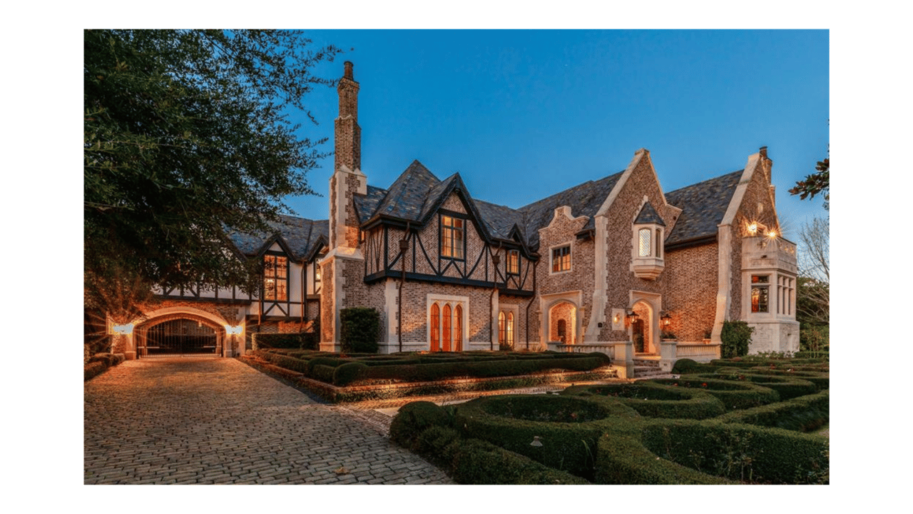 Situated on over 2 acres, you'll feel the ambiance of the English countryside in this authentic manor. (via HAR)