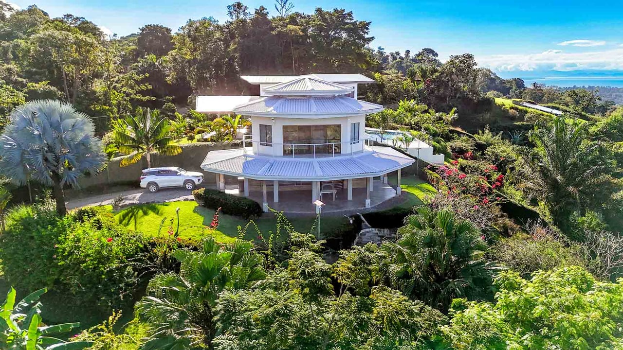 Ocean, Jungle & Mountain View Home in Ojochal | Protected Jungle Setting