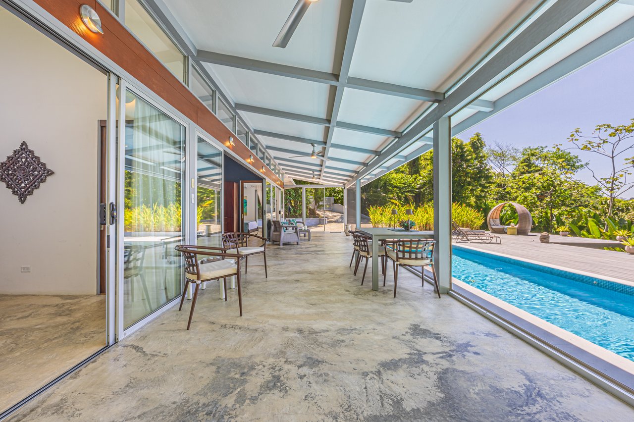 Uvita Ocean and Whale Tail View Modern Home on 3.64 Acres in Exclusive Enclave