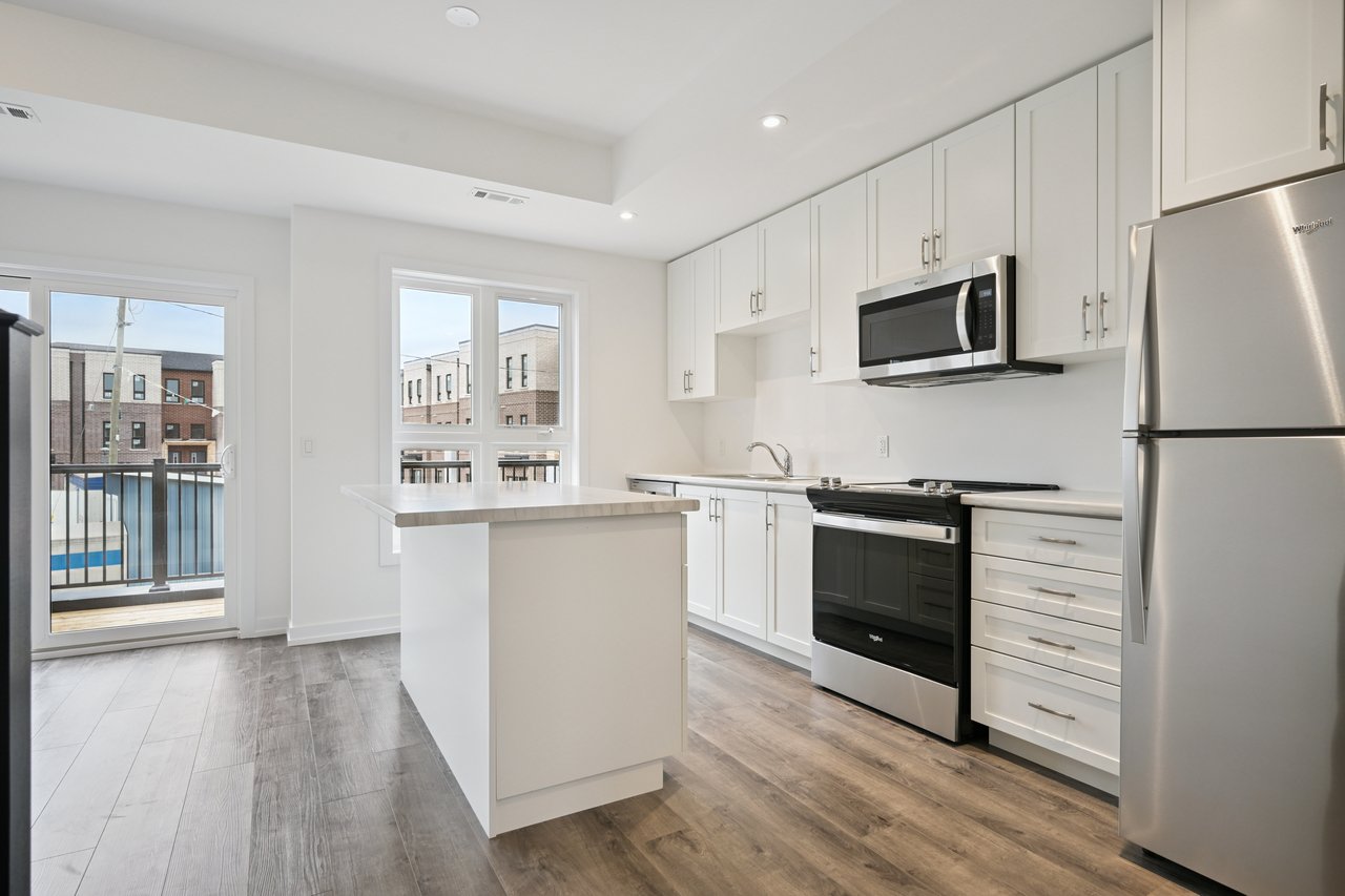 Brand-new, never-lived-in stacked townhome