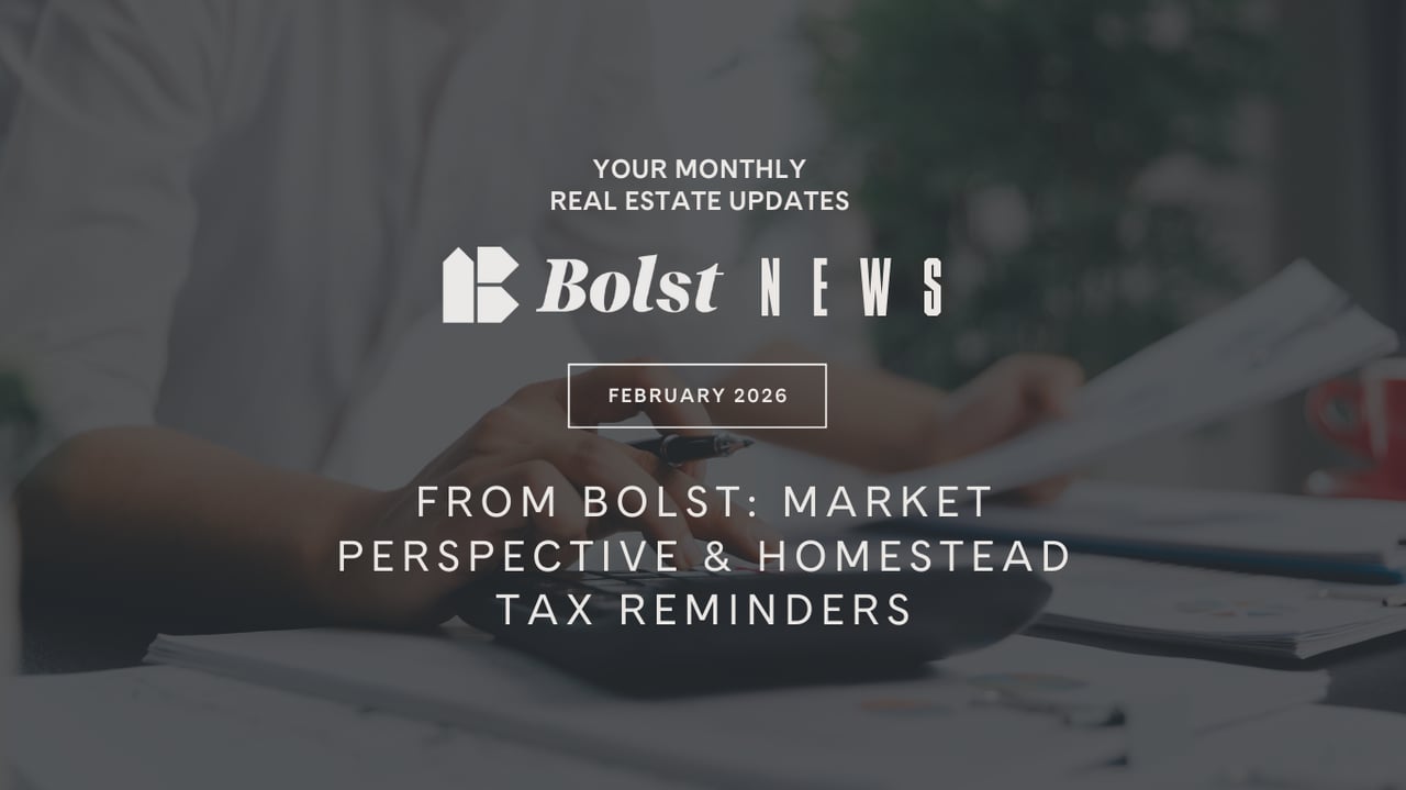 From Bolst: Market Perspective & Homestead Tax Reminders