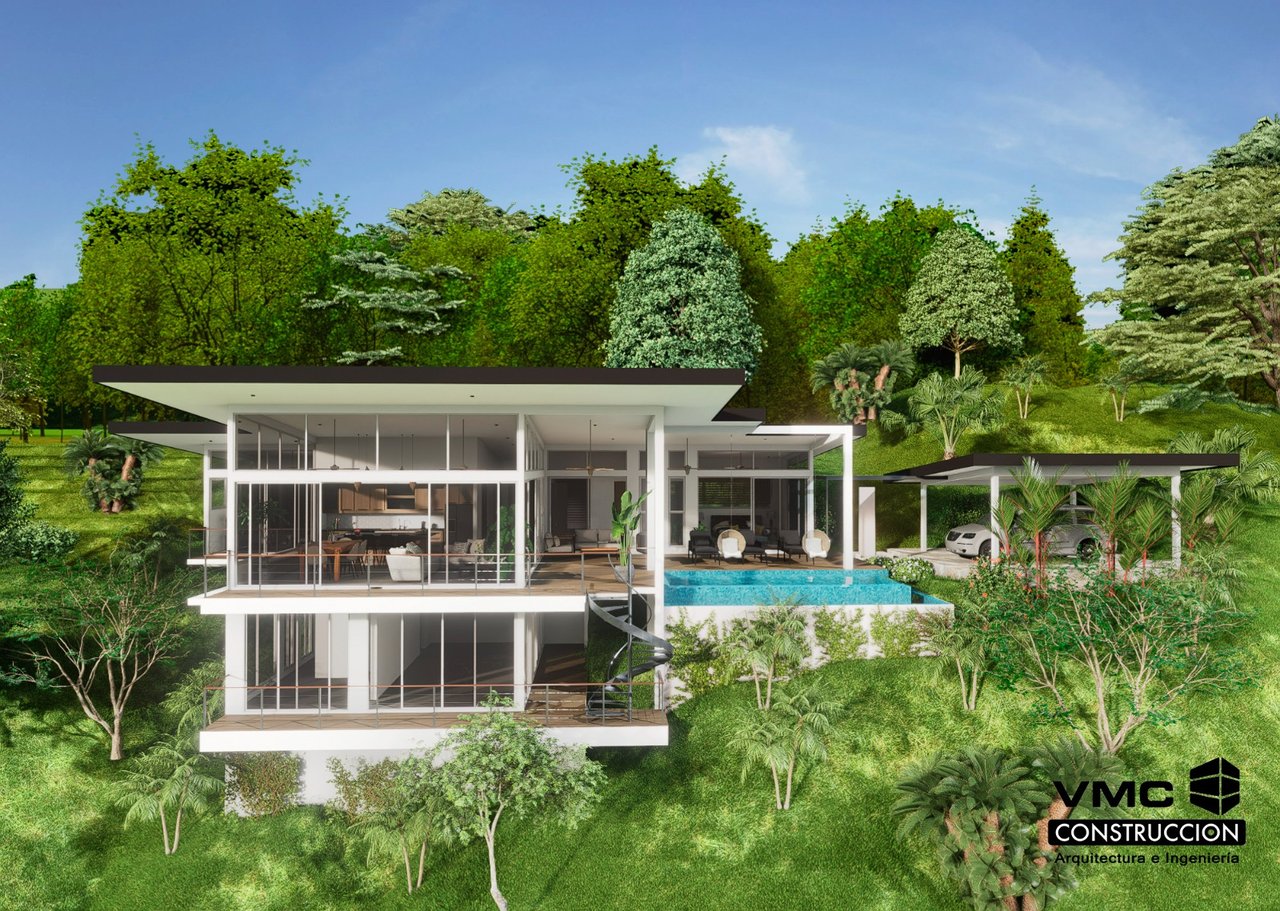 River & Waterfall Property With a BRAND-NEW Jungle-View Luxury Home on a Massive 4.32 Acre Lot – PLUS an Additional Plantel ready for Development