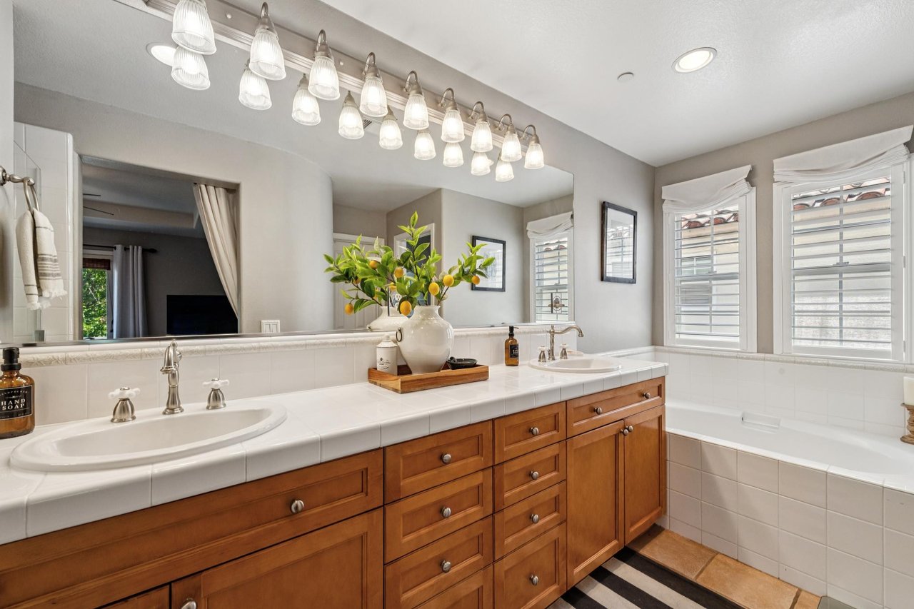 Spacious primary bathroom designed for relaxation with upscale finishes and thoughtful details.