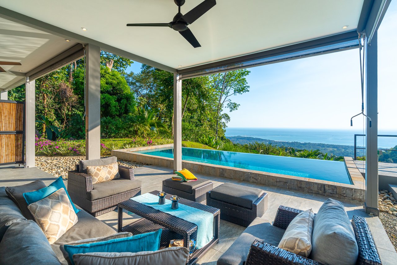 Private Oceanview Sanctuary Above Uvita's Iconic Whales Tail, 3 Bed, 3 Bath  
