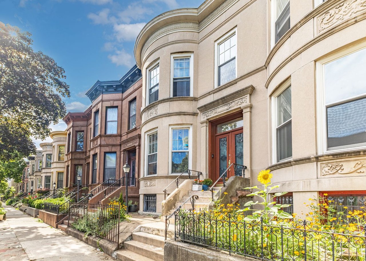 Brownstones, townhouses, condominiums, and multifamily homes along Clarkson Avenue in Prospect Lefferts Gardens, Brooklyn.