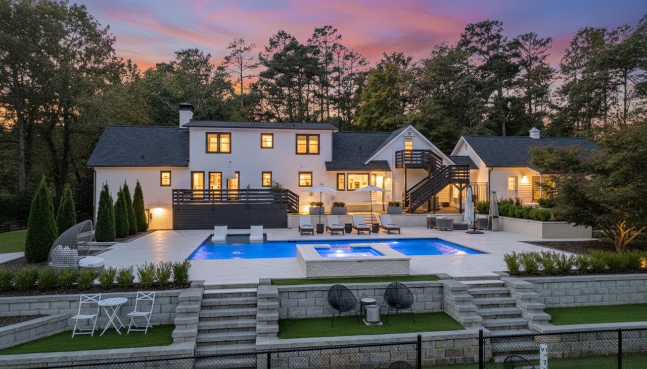 Twilight Photo of a Luxury Home