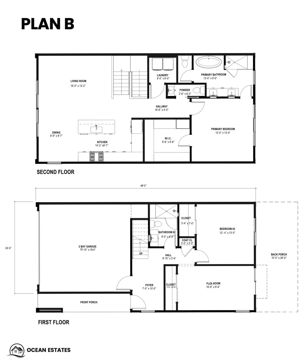 Ocean Estates floor plan option B