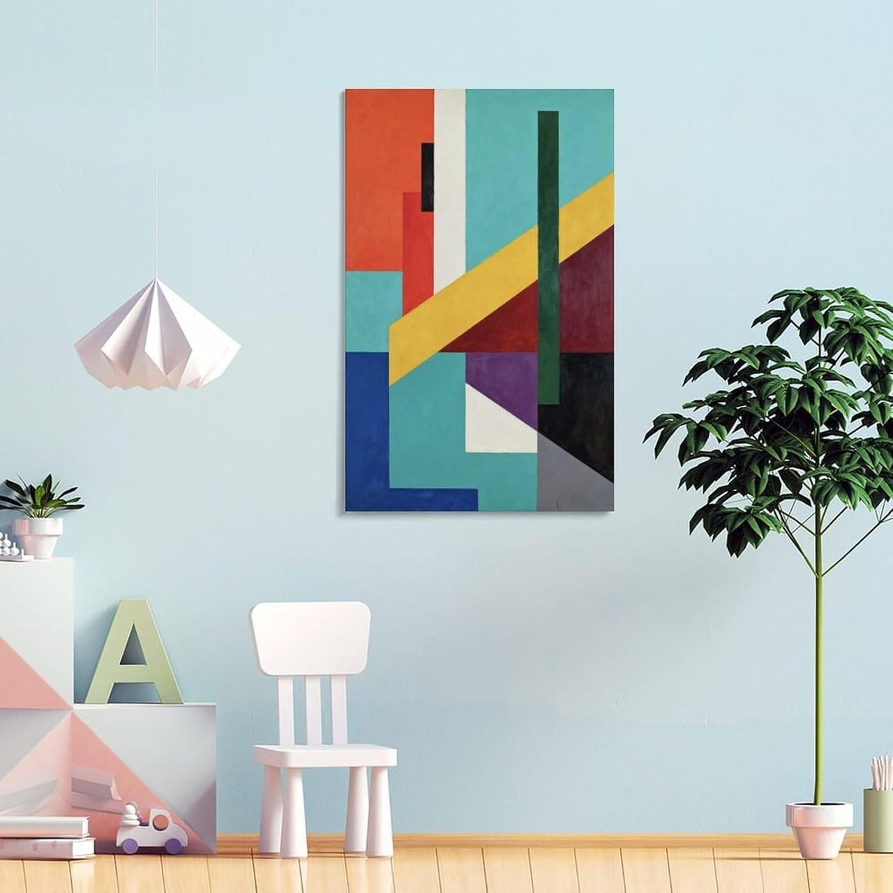 Multi Color Geometric Wall Art