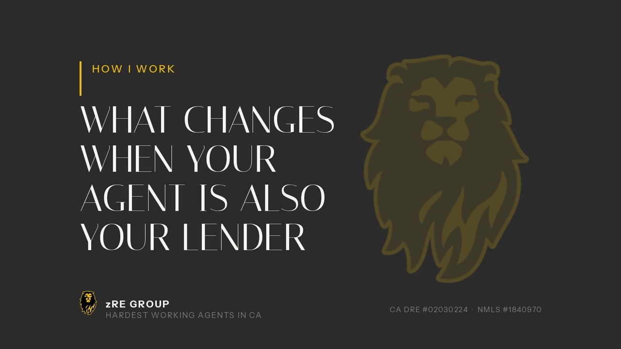 What Changes When Your Agent Is Also Your Lender
