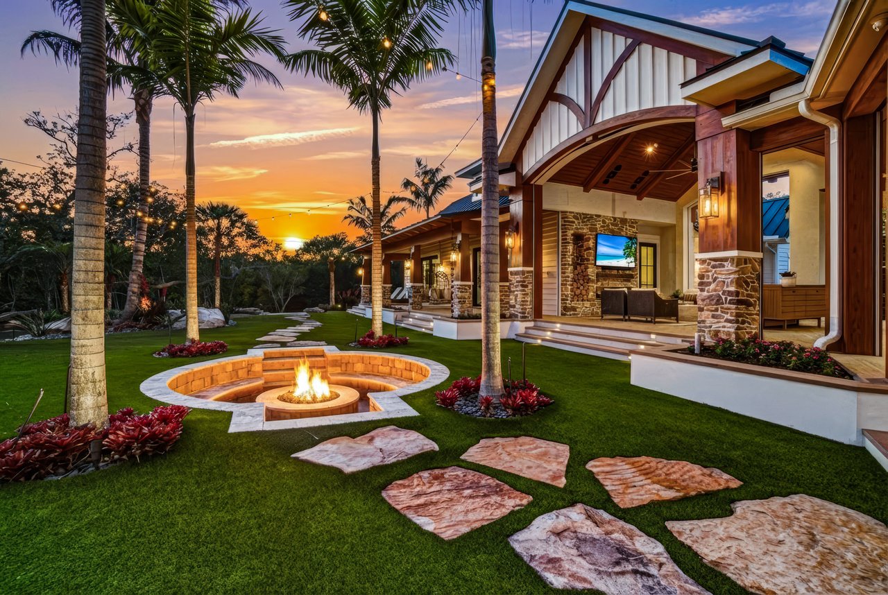 Mansion Global | The $2 Million Backyard With a Multilevel Pool is the Star of this Florida Mansion