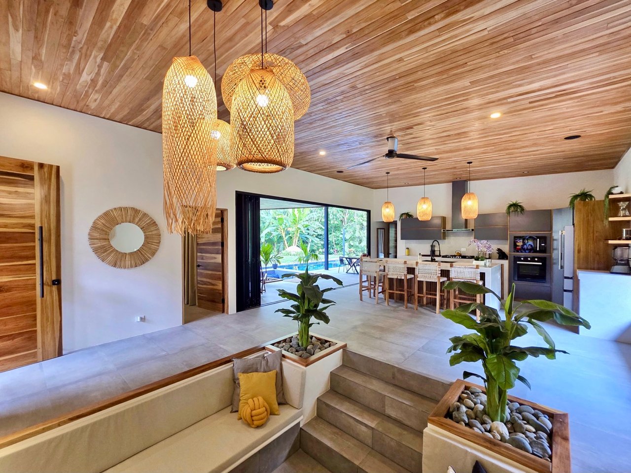 Stunning New Modern Home in Ojochal – Usable Lot Surrounded by Jungle and Creeks