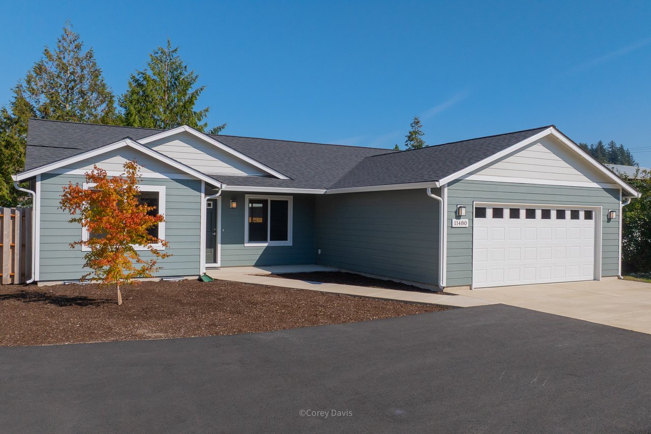 Sold newer single-level ranch home at 11480 Fern Way in Nehalem Oregon with fenced backyard