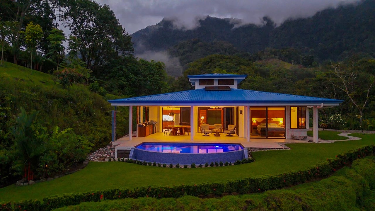 Private 2-Bed Hacienda with Ocean & Mountain Views, Pool & Development Potential in Ojochal