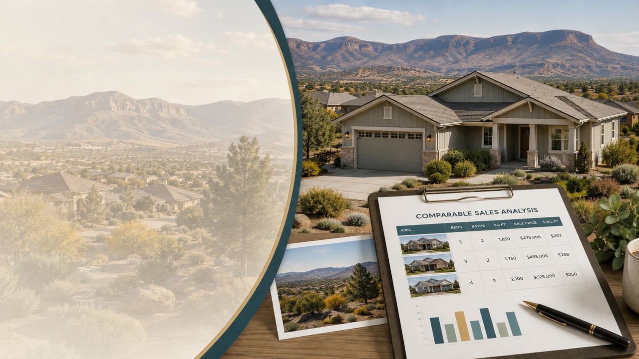 Prescott Valley home pricing guide showing real estate comps and comparable sales analysis.