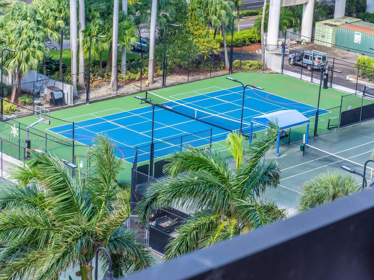 Tennis courts at Mystic Pointe in Aventura, Florida