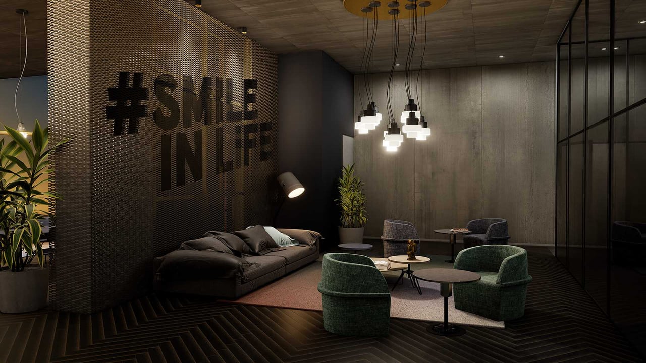 Diesel Wynwood lobby social area 