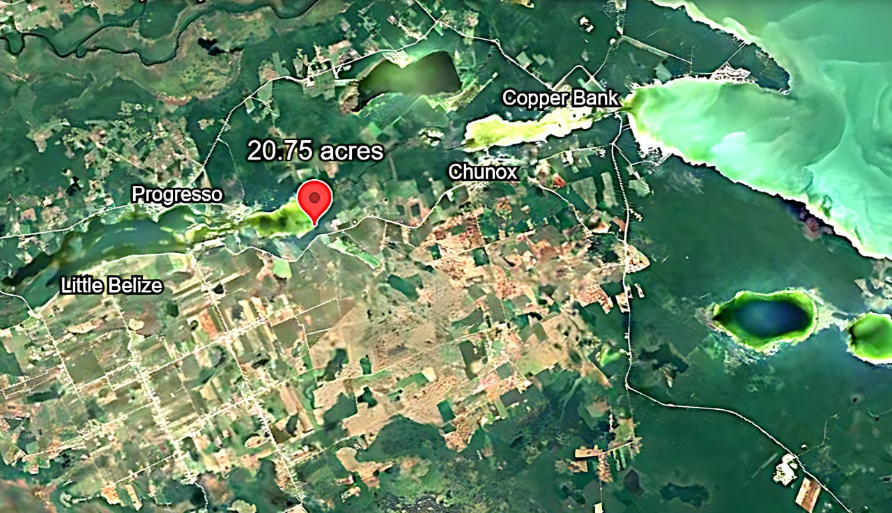 20 acres on the northeast bank of Progresso Lagoon