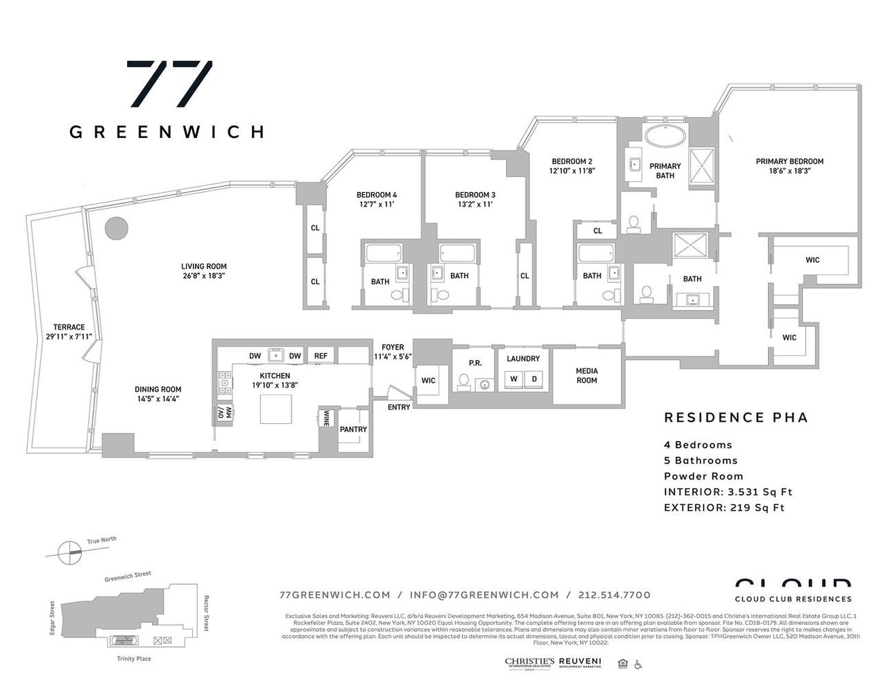 77 Greenwich St #PH