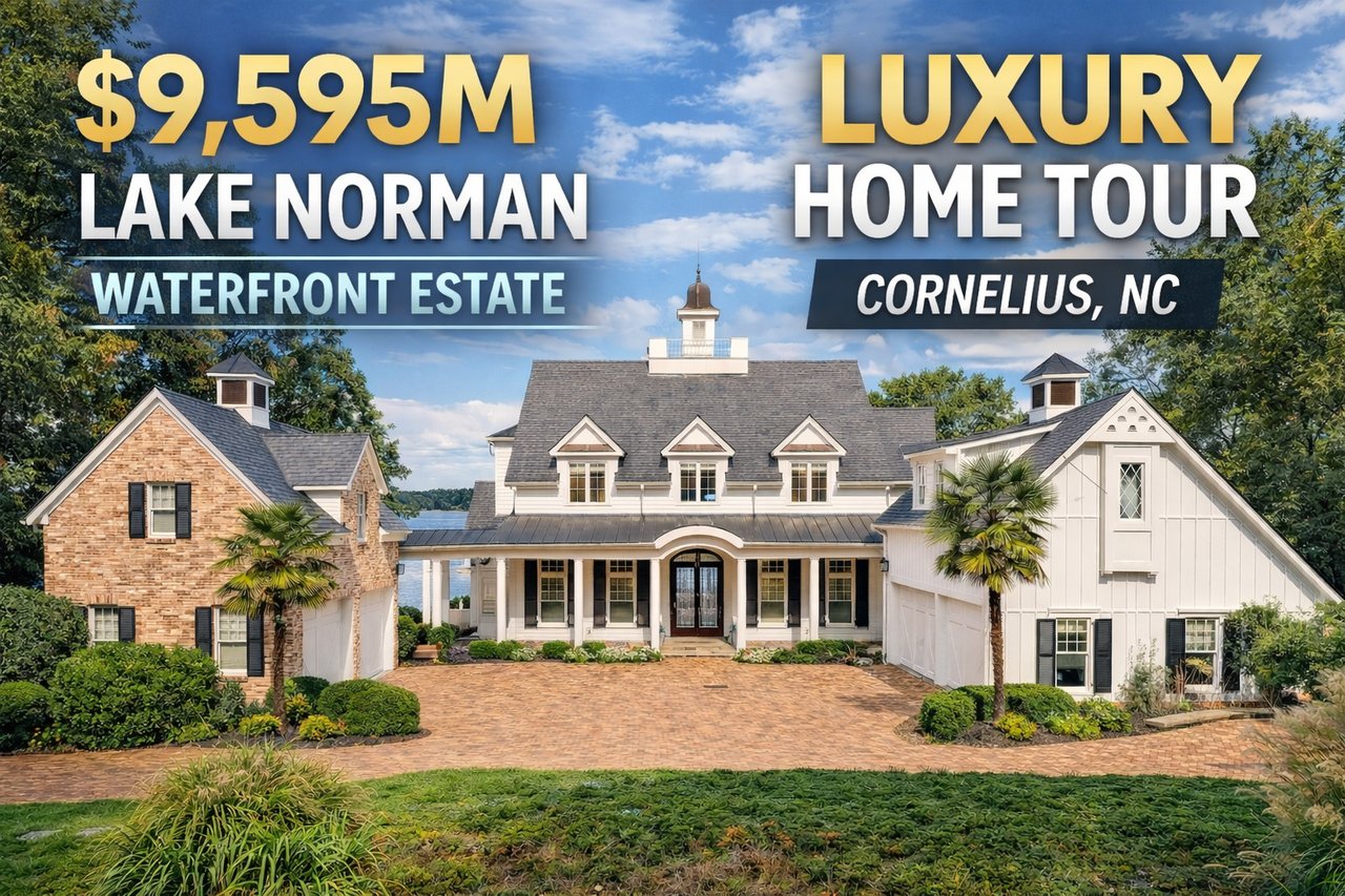 $9,595,000 Lake Norman Waterfront Estate Tour | Luxury Home in Cornelius NC