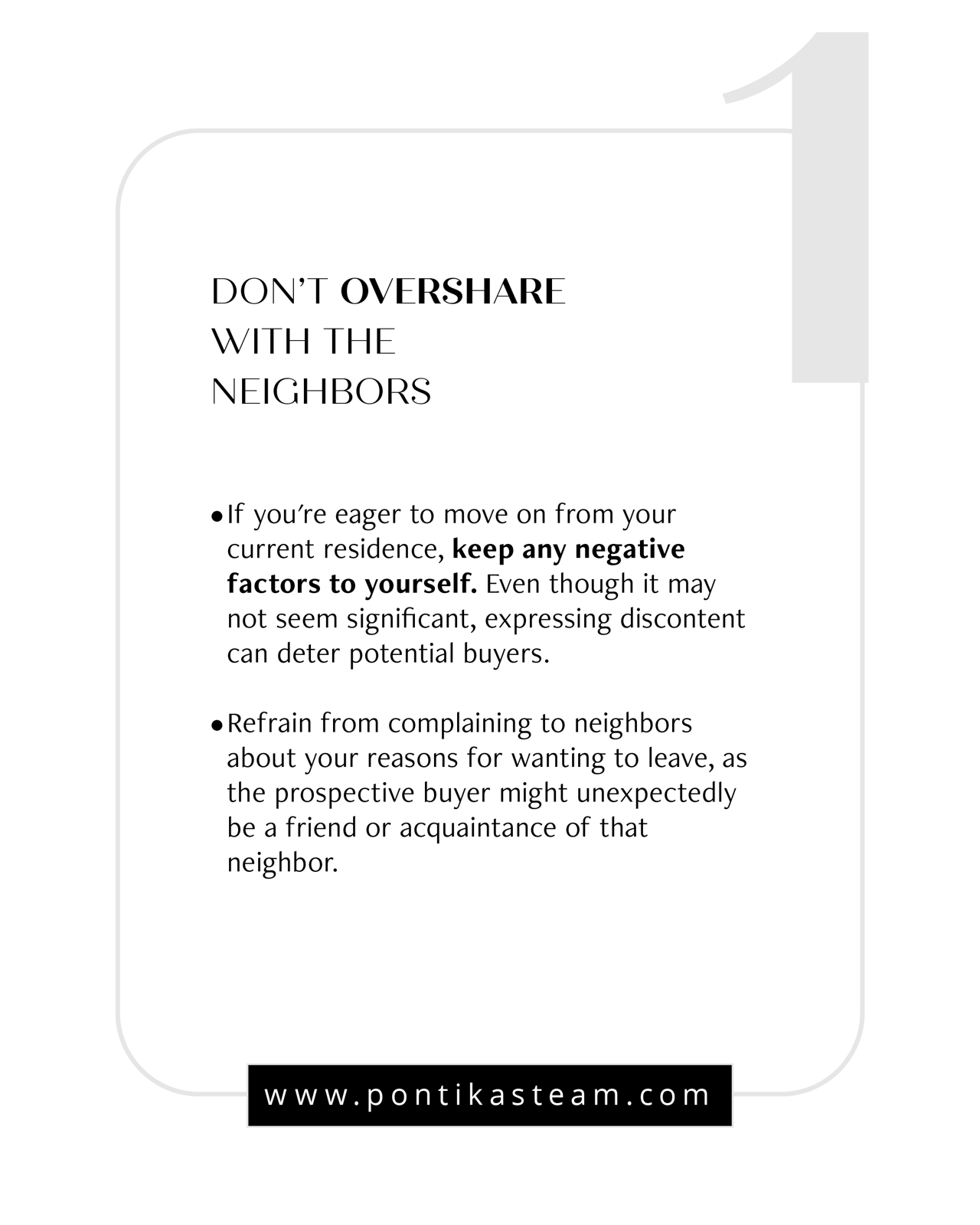 Sellers : 5 Things Not to Do Before Selling