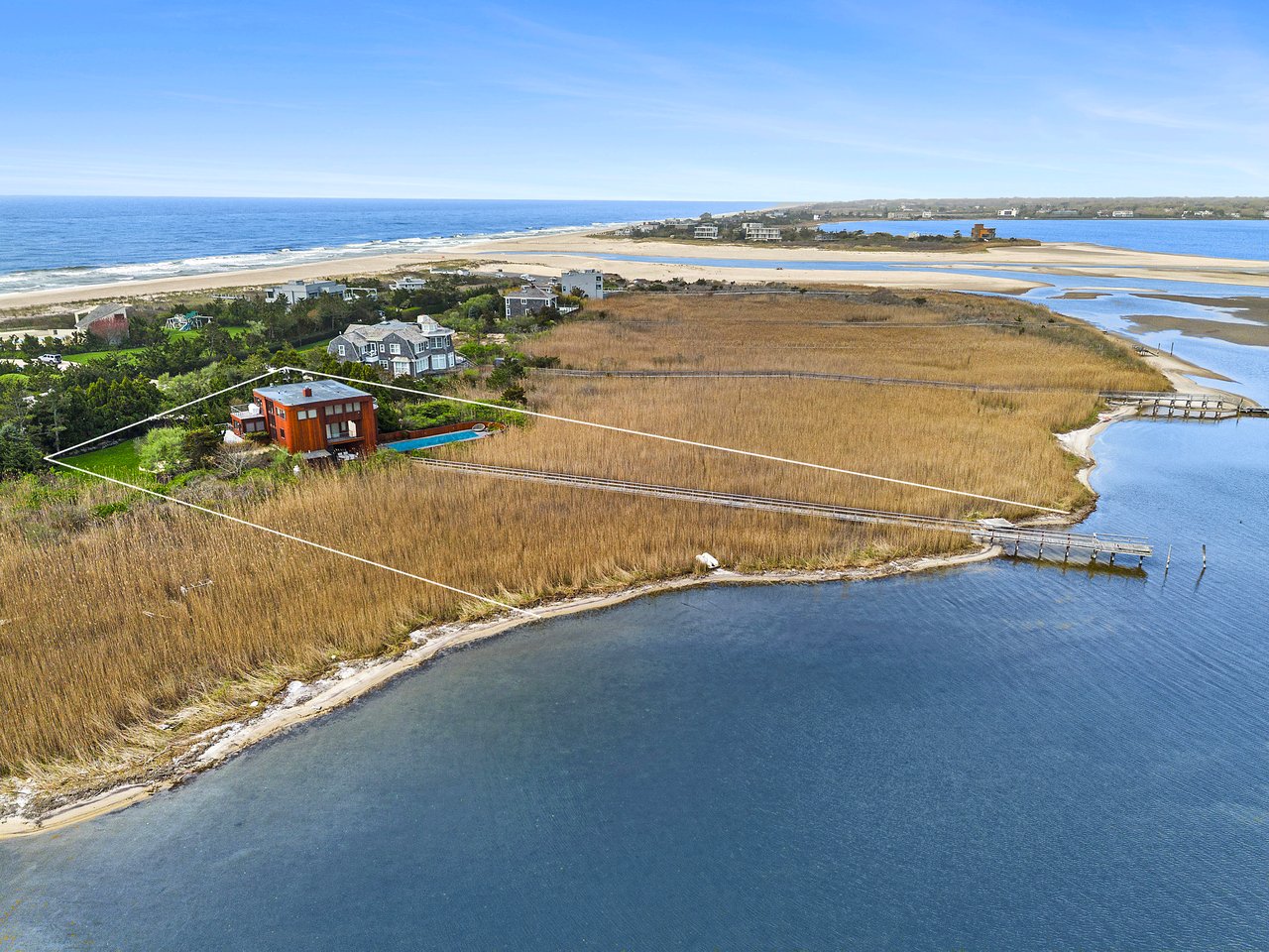 Water Mill Modern in Exclusive Waterfront Enclave