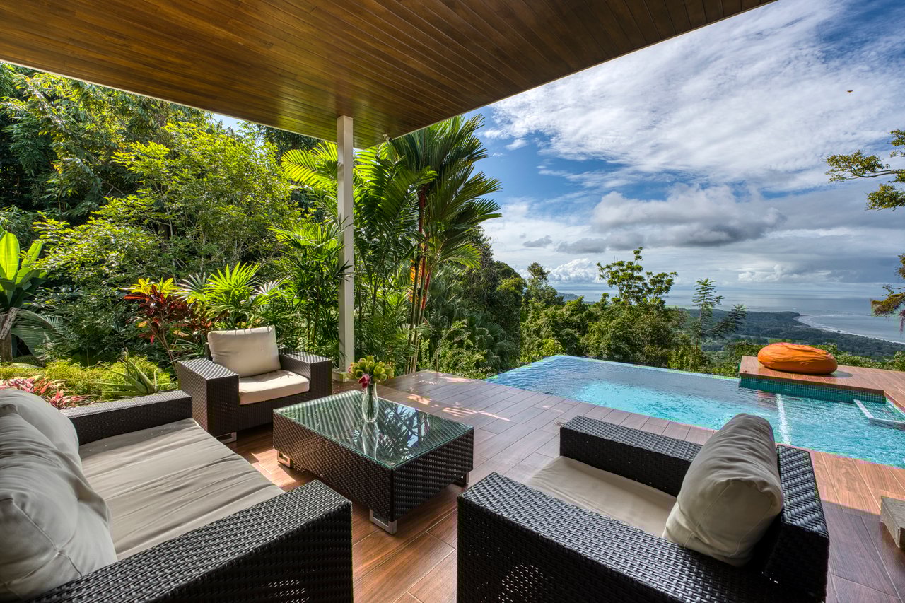 Costa Rican Villa with Whales Tail Views