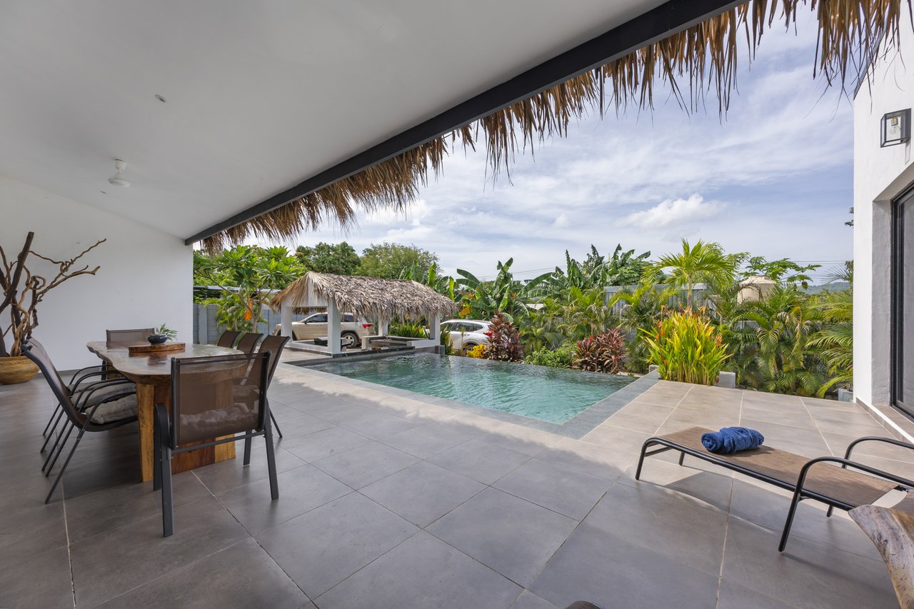 Casa del Sol | Modern 4-Bedroom Tropical Oasis with Pool and Rancho, Just Minutes from Playa Potrero