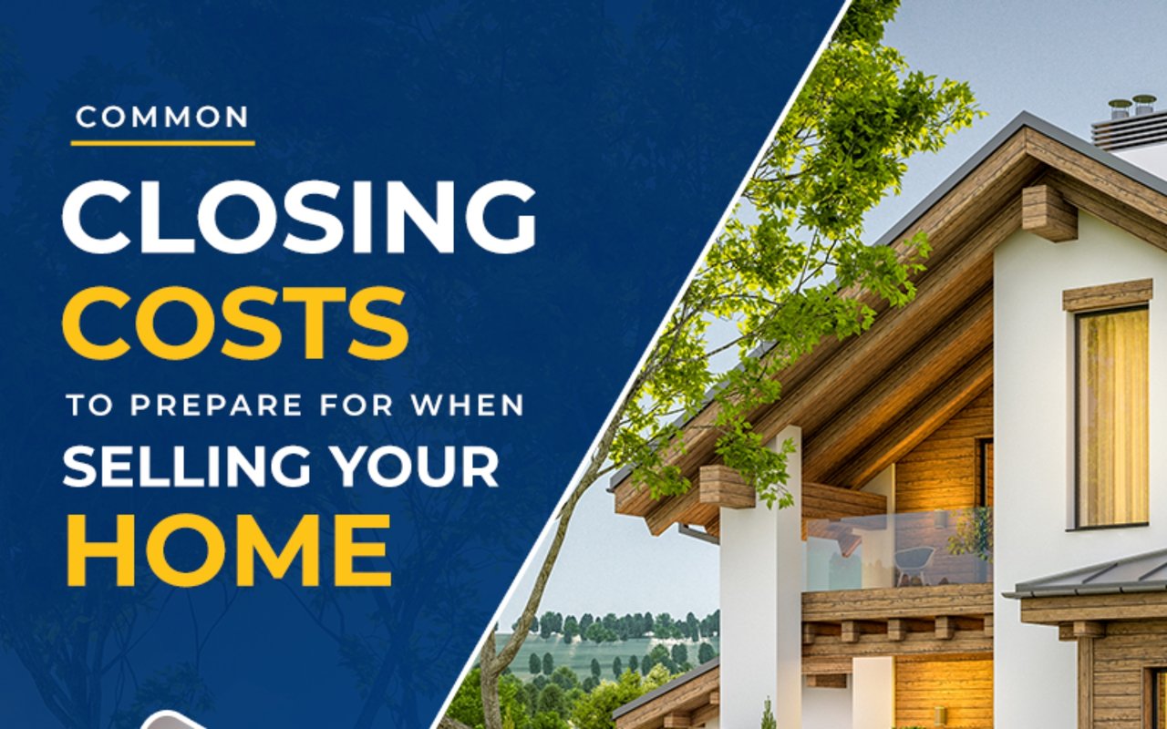 Closing costs to prepare for when selling your home, beside a modern white-and-wood house.