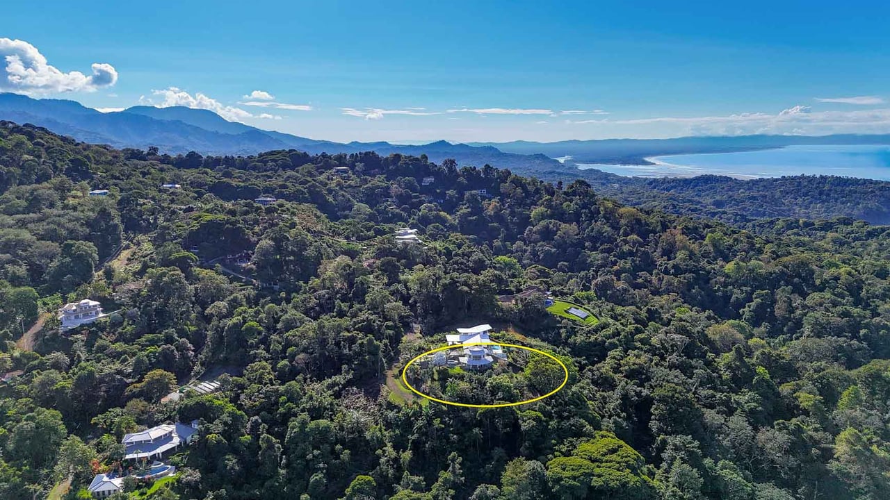 Ocean, Jungle & Mountain View Home in Ojochal | Protected Jungle Setting