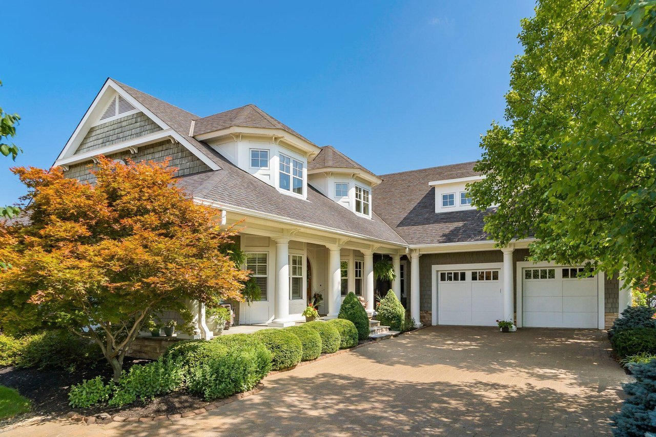 Exterior Front of Golf Course Luxury Home in SUmmer