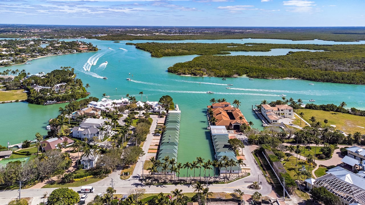Three Rare Contiguous Lots on Keewaydin Island + Boathouse in Cutlass Cove – A Unique Opportunity in Naples, Florida