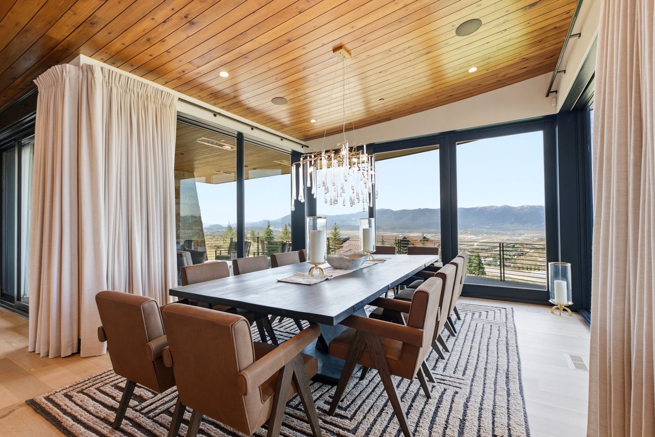 Top-of-Promontory Architectural Estate — Furnished & Turnkey - Front-Row Mountain Views
