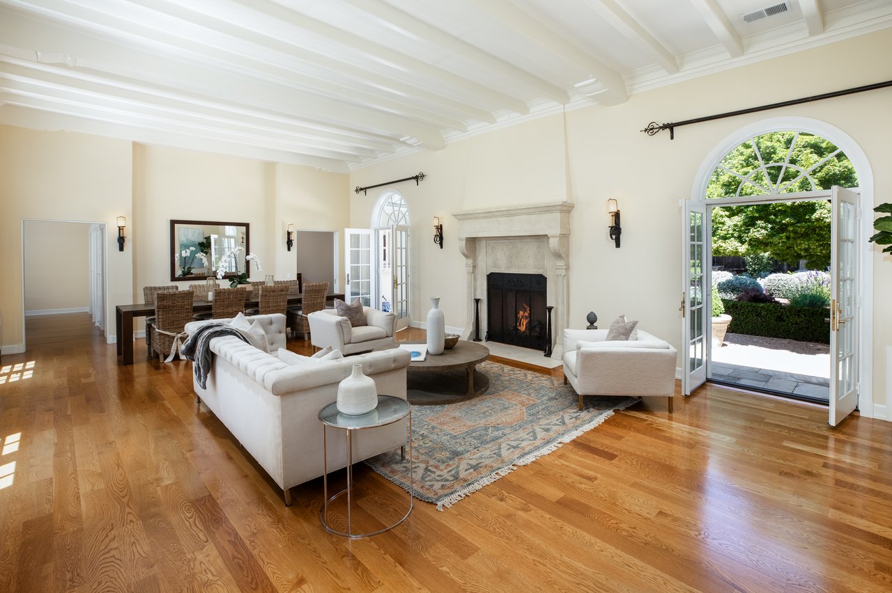 Living room at 14120 Miranda Road Los Altos Hills CA